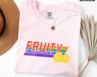 Pride Shirt, LGBTQ+ Pride Shirt, Pride Month Parade Tee, Fruit Tee, Nonbinary Tee, Funny Gay Shirt Funny Lesbian Shirt Bi Pride Friends Gift