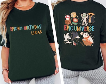 Universal Epic Universe Birthday T-Shirt, Wizarding World Shirt, How to Train Your Dragon, Birthday Matching Sweater, Epic Universe Family