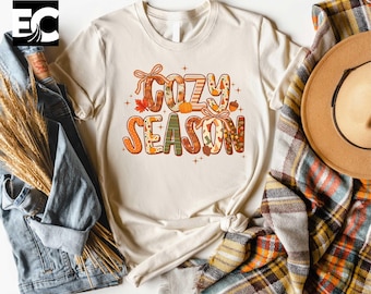 Cozy Season T-Shirt, Fall Vibes Sweatshirt, Pumpkin Season Shirt, Autumn Fall T-Shirt, Thanksgiving Sweater, Fall Pumpkin Tee, Gift for Her