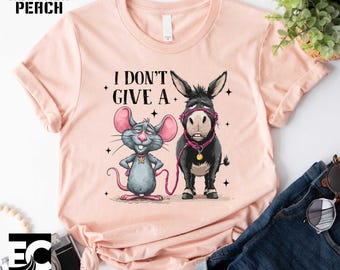 I Don't Give a Mouse and Donkey T-Shirt, Valentine Sweatshirt, Valentine Day Shirt, Heart Sweater, Sarcastic T-Shirt, Donkey Lover Gifts Tee