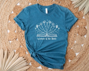 Women of the Bible Book Shirt, Book Tee, Bible Reading, Christian Book Lover, Inspirational Bible Women, Christian Women, Faith, Jesus lover