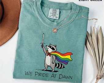 Pride Shirt - We Ride At Dawn Frog, Flag Gift, Funny Pride Frog Shirt, Funny Gay Gift, LGBTQ+ Pride Shirt, Pride Month Parade Tee, Bi Pride