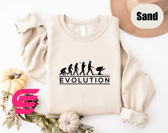Mens Evolution of Snowboarding Sweatshirt, Snowboarding Sweatshirt, Evolution Sweater, Outdoor Lovers Sweatshirt, Winter Holiday Sweatshirt