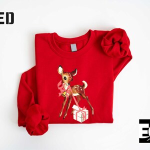 Christmas Deer Sweatshirt, Christmas Sweater,  Happy Christmas Sweater, Gift for Women, Happy Xmas T-Shirt, Reindeer Christmas Holiday Gifts