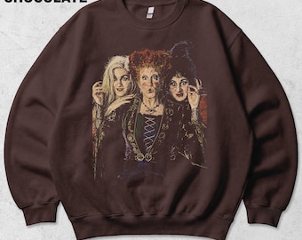 Sanderson Sisters Sweatshirt, Comfort Colors Hocus Pocus Halloween Shirt, Vintage Witch Graphic tee, Salem Witch Top Spooky Movie Lover Gift