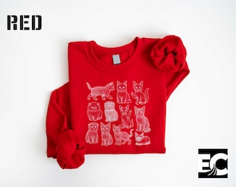 Cats Sweatshirt, Cat Lovers Gifts, Cat Shirts, Pet Shirt, Kitten Shirt, Cat Lovers Gift, Cat Mom Shirt, Animal Lover Shirt, Gift for Her