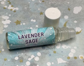 Roll-on de perfume de lavanda y salvia – Mezcla de aromas florales artesanal