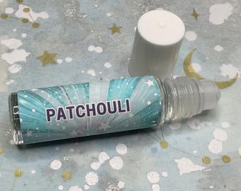 Perfume en roll-on de pachulí: aceite de colonia de pachulí ligero, terroso, hippie, de los años 70, con un ligero aroma