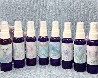 Set de 8 aerosoles para chakras con bruma de meditación