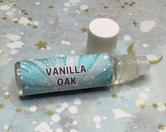 Perfume Vanilla Oak: Aceite corporal unisex en roll-on hecho a mano