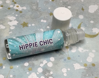 Perfume Hippie Chic - Aceite corporal perfumado con una mezcla floral de lavanda, hecho a mano.