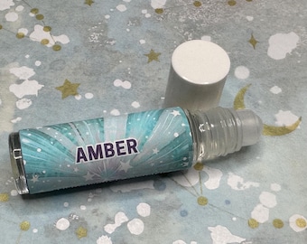 Aceite de perfume de ámbar: aceite corporal perfumado con resina de ámbar tibetano hecho a mano