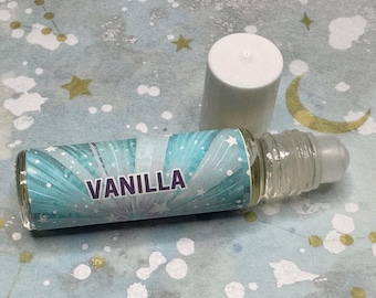Perfume de vainilla - Aceite corporal en roll-on con aroma a vainilla dulce y sensual hecho a mano