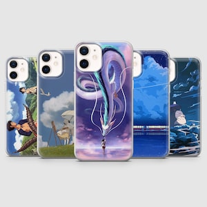 Studio Ghibli Phone Case Spirited away Totoro Cover for iPhone 16, 15, 14, 13, 12, Samsung S25, S24, S23FE, S22, A16 A26 A56 Pixel 9Pro 8A 7