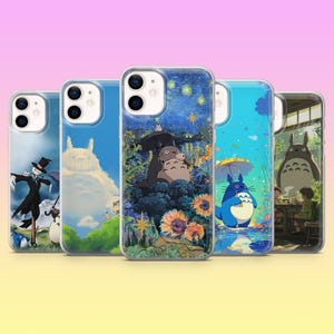 Totoro Phone Case Studio Ghibli Kusakabe Cover for iPhone 16, 15, 14, 13, 12, Samsung S25, S24, S23FE, S22, A16, A26, A56, Pixel 9Pro, 8A, 7