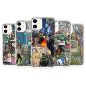Howl&#39;s Moving Castle Phone Case Ghibli Calcifer Cover fit for iPhone 15 Pro Max 14 Plus, 13, 12 11 XR XS & Samsung S23 S22 A54 A53 Pixel 8 7