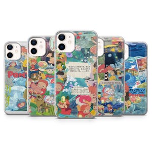 Ponyo Handyhülle Studio Ghibli Friendship Cover für iPhone 16, 15, 14, 13, 12, Samsung S24Ultra, S23FE, S22, A15, A14, Pixel 9Pro, 8A, 7Pro
