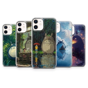 Totoro Phone Case Friendship Studio Ghibli Cover for iPhone 16, 15, 14, 13, 12, Samsung S25, S24, S23FE, S22, A16, A26, A56, Pixel 9Pro 8A 7