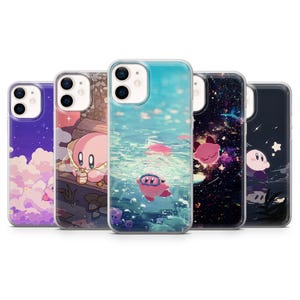 Étui pour téléphone Kirby Nintendo Gaming Cover pour iPhone 16, 15, 14, 13, 12, Samsung S24Ultra, S23FE, S22, A15, A14, Pixel 9Pro 8A 7Pro