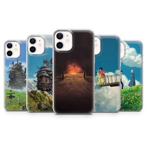 Howl&#39;s Moving Castle Phone Case Ghibli Calcifer Cover fit for iPhone 15 Pro Max 14 Plus, 13, 12 11 XR XS & Samsung S23 S22 A54 A53 Pixel 8 7