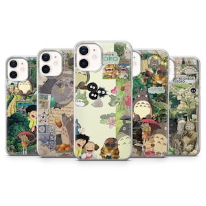 Totoro Phone Case Friendship Studio Ghibli Cover for iPhone 16, 15, 14, 13, 12, Samsung S25, S24, S23FE, S22, A16, A26, A56, Pixel 9Pro 8A 7