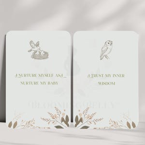 Carte di affermazione post-partum / 30 carte di mentalità positiva per la guarigione e la maternità