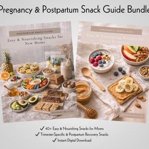 Schwangerschaft & Postpartale Snack Anleitung Bündel | Über 40 einfache und nährende Snacks für Mütter