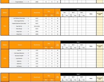 Fitness / Gimnasio / Entrenamiento / Programa de ejercicios