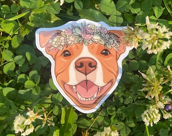 Pegatina impermeable con diseño floral de Pitty para botellas de agua, portátiles y cuadernos.