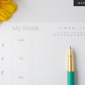 A5 Undated Weekly and Meal Planner Inserts (6-Ring Binder) - CLOSEOUT