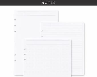 A5 Paper Inserts: Smooth Paper, Dotted, Lined, Blank (6-Ring Binder)