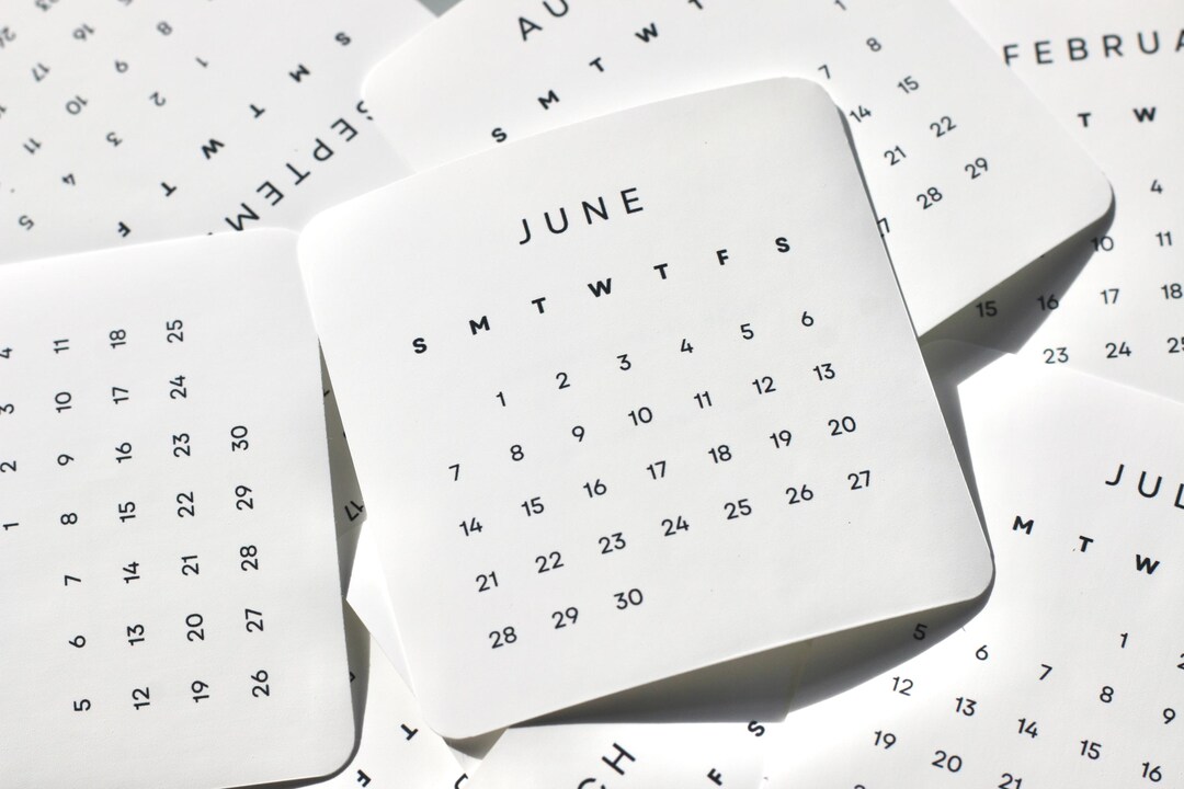 12 Month Flex-start Calendar Stickers - Etsy