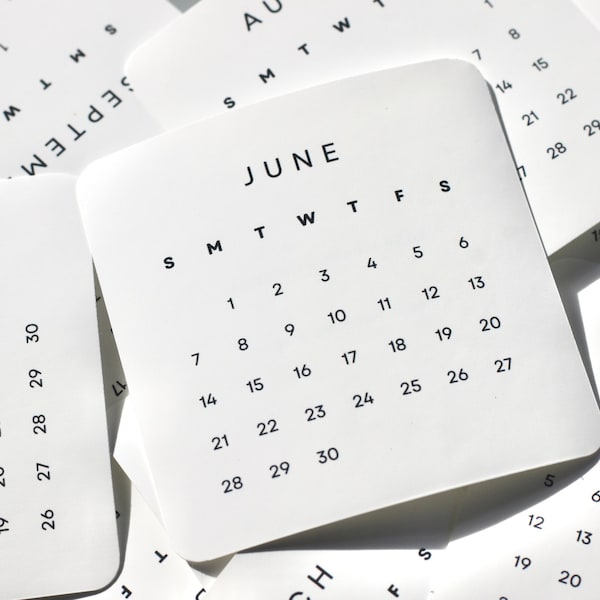 12 Month Flex-Start Calendar Stickers