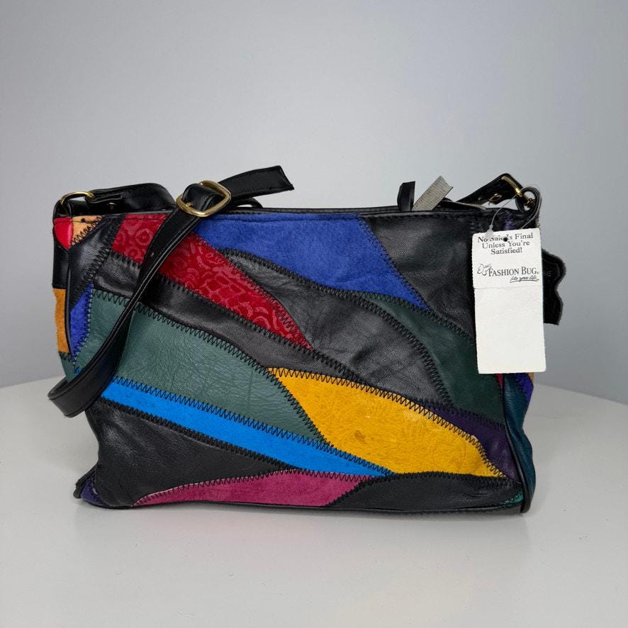 80s Patchwork Purse - Etsy