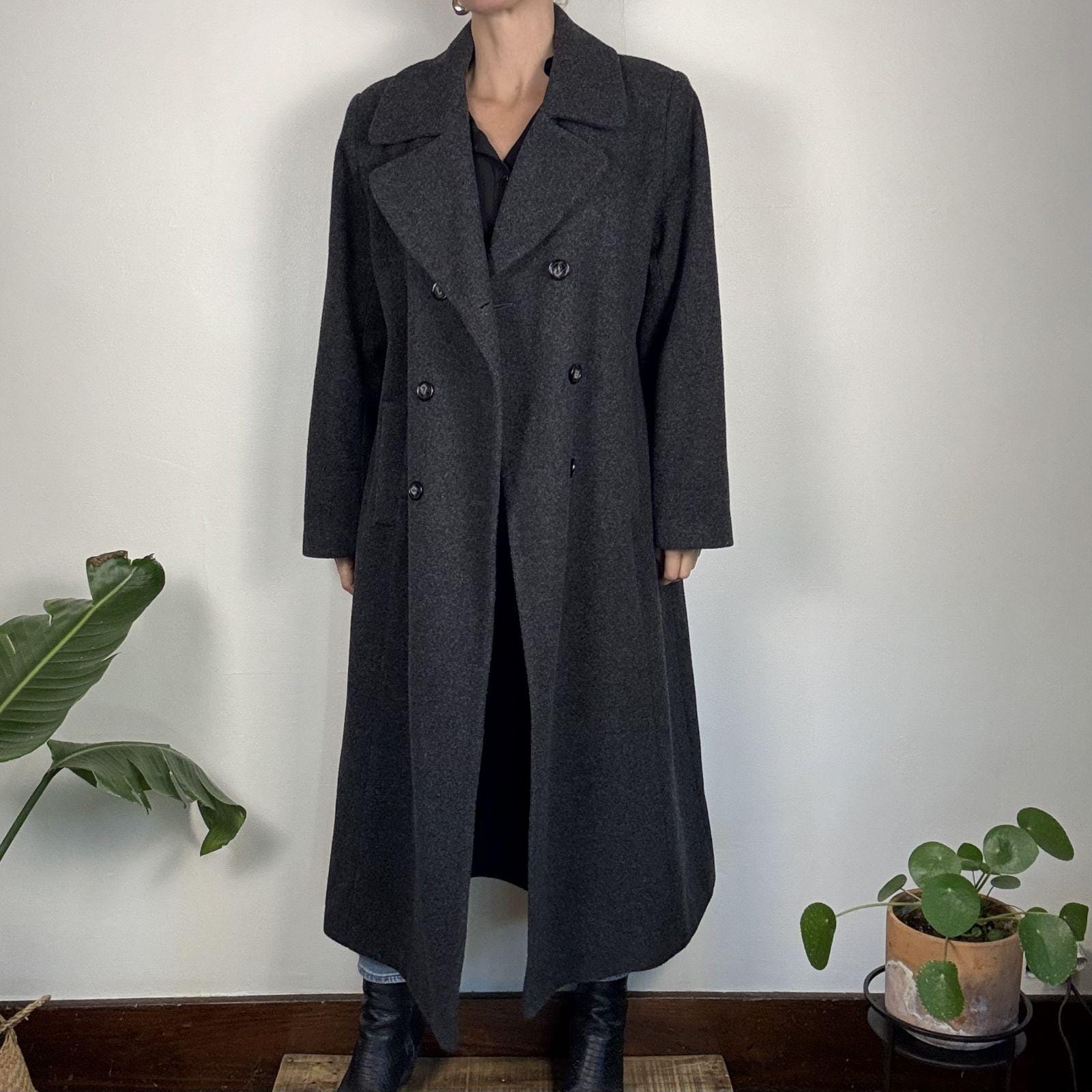 Adolfo Wool Coat - Etsy Canada
