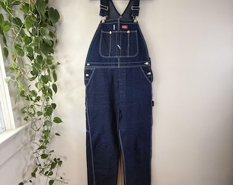 Carhartt Denim Overall Shorts 90s Bib Jean Dungarees Workwear