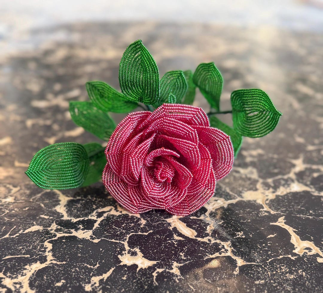 Handmade Beaded Rose — Made to Order - Etsy