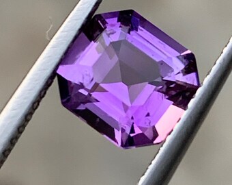 4.00 Carat Natural Amethyst – Eye Clean Emerald Cut, Vivid Royal Purple Gemstone
