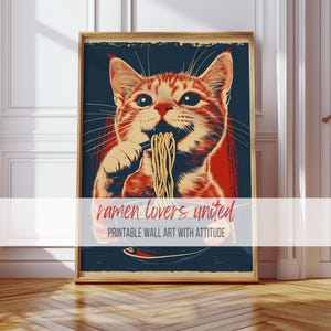 Vintage Orange Tabby Cat Illustration - Printable Wall Art, Adorable Feline Decor, Rustic Animal Print, Cottagecore Kitty Poster 499