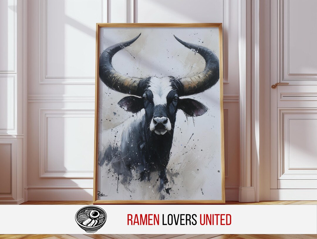 Rustic Bull Rustic Bull Painting Printable - Moody Farmhouse Wall Art, Vintage ...