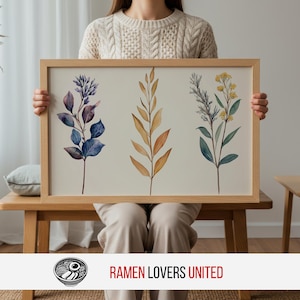 Rustic Botanical Print: Vintage Cottagecore Floral Wall Art (Digital Download