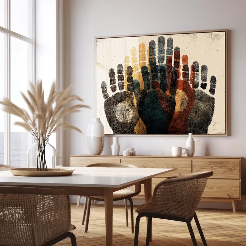 Snapshot of Unique Textured Hand Print Wall Art