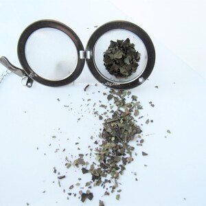Moth tea steeper, stainless steel tea infuser, loose leaf tea ball, gothic, pewter, tea lovers gift image 6