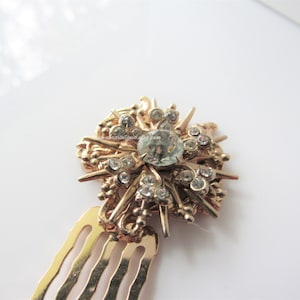 Rose gold hair piece - celestial wedding, vintage hair comb, star hair comb, sunburst, bridal