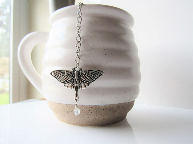 Moth tea steeper, stainless steel tea infuser, loose leaf tea ball, gothic, pewter, tea lovers gift Infuser