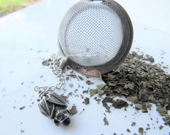 Pewter bat tea infuser - stainless steel, loose leaf tea ball strainer, gothic tea infuser, tea gifts