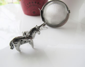 Unicorn tea infuser - stainless steel strainer, cryptid tea, tea lover gift, cute tea infuser charm