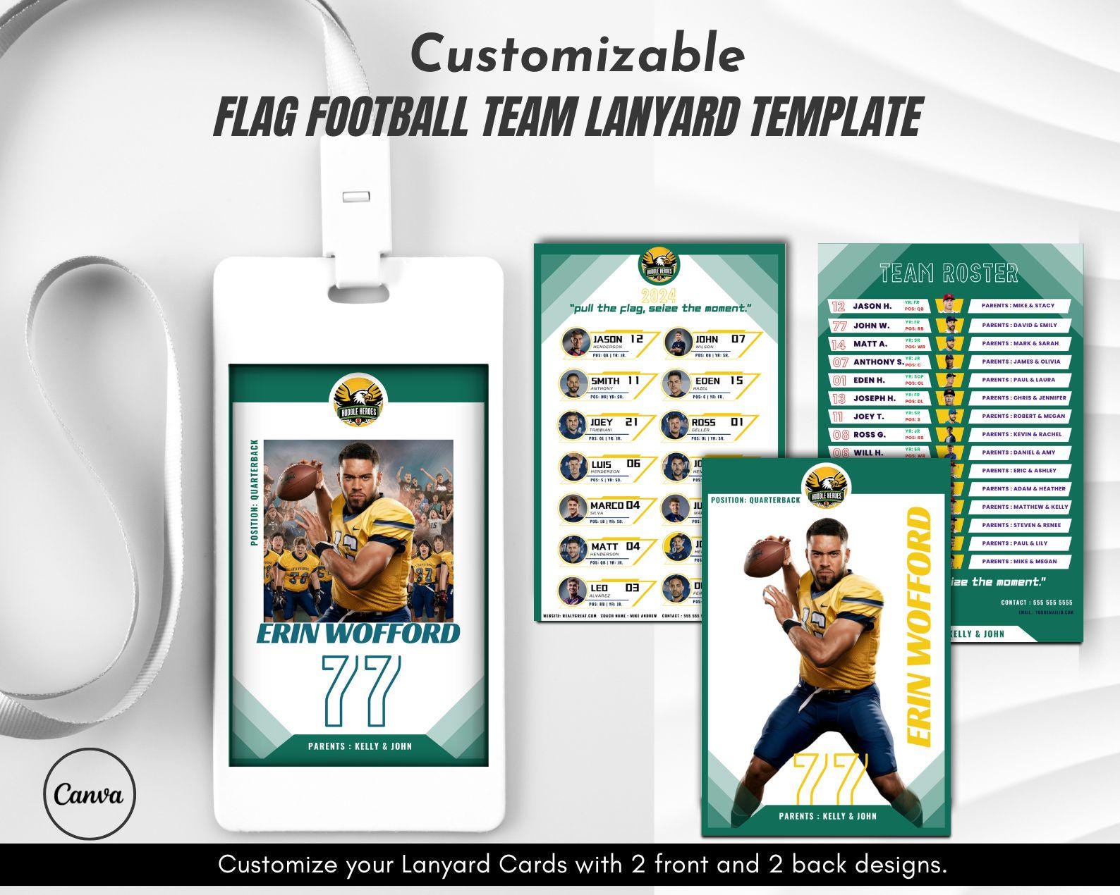 Lanyard Football CR7 - Porte-carte Avec étui Rigide - Pour école, Bus, Identification