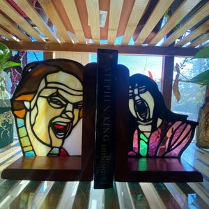 The Shining stained glass bookends