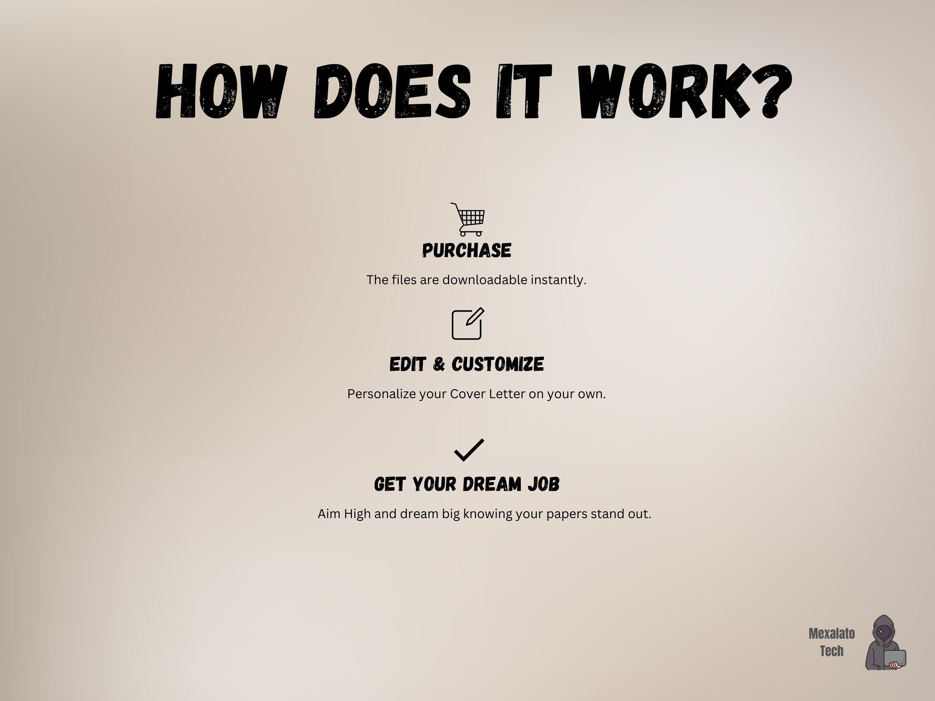 Atsfriendly Cover Letter Template Modern Minimalist Design (digital